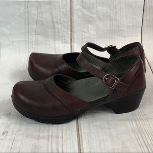 Dansko Sally Brown Mary Jane Clogs Shoes 38 US 8